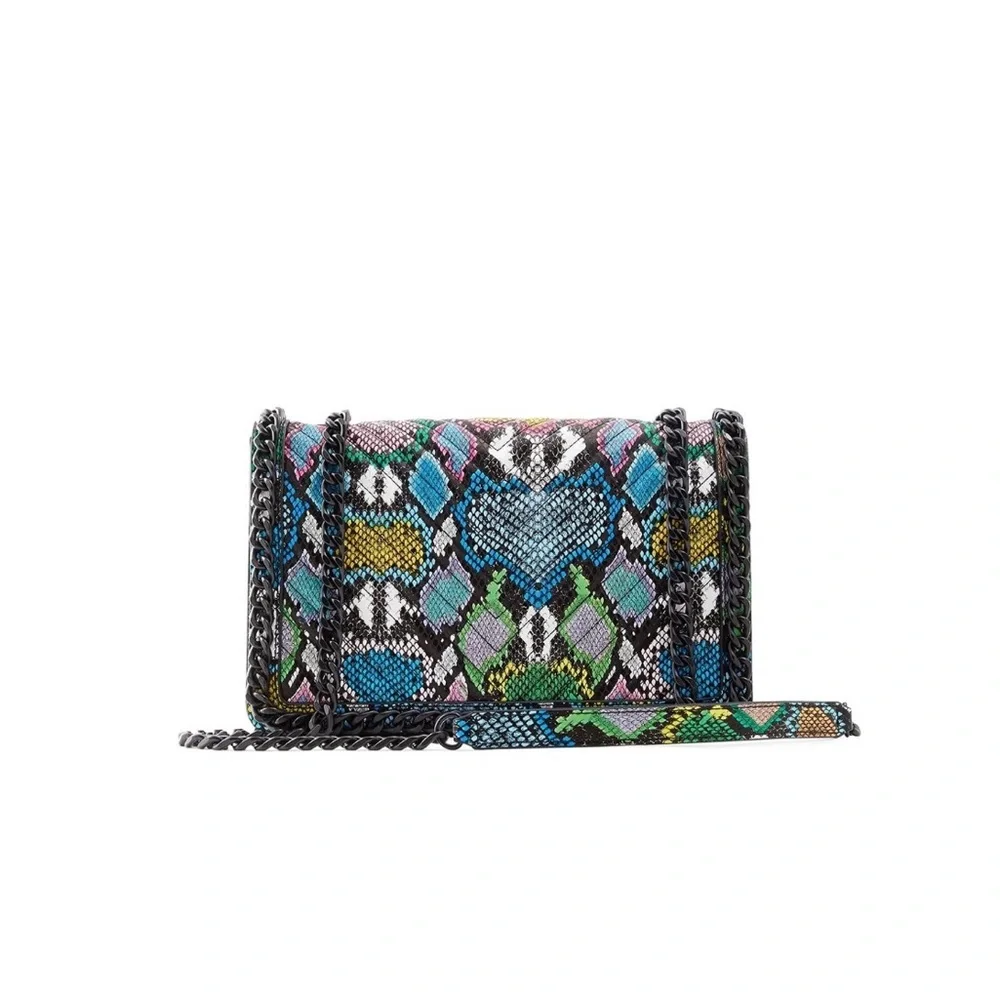 🔥LOW STAR🔥Aldo Multicolor Quilted Shoulder Bag with Chain Strap 🔥STELLA VIBES - Picture 14 of 15
